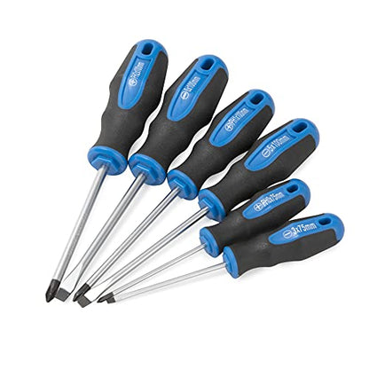 6PCS Magnetic Tip Screwdriver Set, 3 Phillips and 3 Flat, Professional Cushion Grip | 6-Piece Hand Tools Set - WoodArtSupply