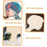 Toddmomy 48 Pcs Painting Wood Chips Hanging Wood Cutouts Wooden plaques Wooden Silhouette Heads Unfinished Wood Cutout Wooden Wreath Cutout DIY Toddmomy