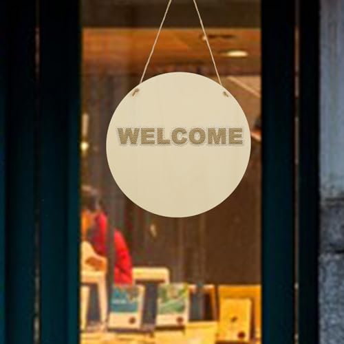 12 Inch Round Wood Circles for Crafts,18 Pcs Unfinished Rounds Wooden Cutouts, Wooden Rounds Circles for DIY Crafts, Painting,Door Hanger Sign Blank, SHUESS