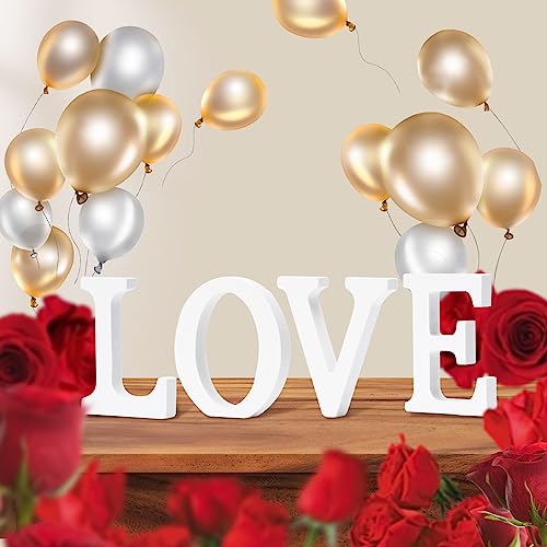 3 Inch White Wood Letters, Unfinished Wood Letters for Wall Decor, Wood Letters for Crafts, Decorative Standing Letters Slices Sign Board Decoration Wolwefa