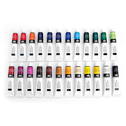 Royal & Langnickel Acrylic Color Artist Tube Paint, 21ml, 24-Pack - WoodArtSupply