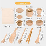 MONT PLEASANT Montessori Toys Sensory Bin Toys for 1 Year Old Toddlers, 11pcs Wooden Waldorf Toys Wooden Scoops and Tongs for Transfer Work and Fine MONT PLEASANT