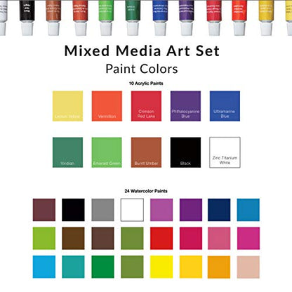 Royal & Langnickel Essentials 85pc Mixed Media Beginners Box Art Set - WoodArtSupply