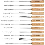 IMOTECHOM 12-Pieces Woodworking Wood Carving Tools Chisel Set with Canvas Bag, Razor Sharp CR-V 60 Steel Blades IMOTECHOM