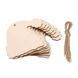 ABOOFAN 50 Pcs Wood Trim Woodsy Decor Christmas Decor Christmas Hanging Santa Hat Christmas Wood Shaped Unfinished Wooden Santa Hat Christmas Pendant ABOOFAN