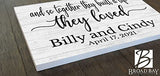 And So Together They Built a Life They Loved Sign Custom Wedding Gift - SOLID WOOD - Anniversary, Wedding, Couples Gift Idea 16in x 10.5in x .75in Broad Bay