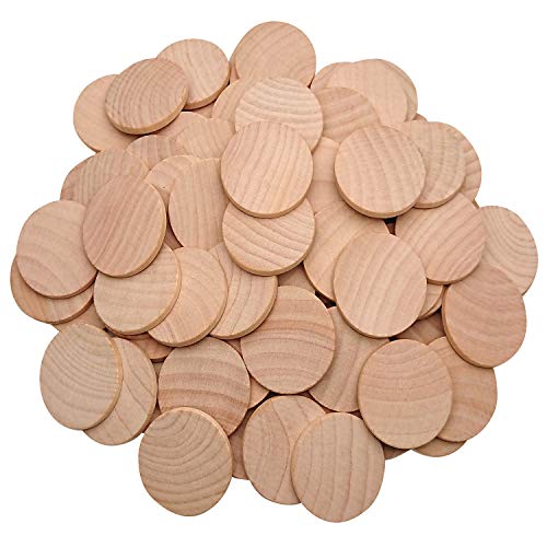 2 Inch Natural Wood Slices Unfinished Round Wood Coins for DIY Arts & Crafts Projects, 60 per Pack - WoodArtSupply