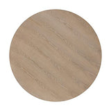 Finch Alfred Round Solid Wood Rustic Dining Table for Farmhouse Kitchen Room Decor, Wooden Trestle Pedestal Base, 46.5" Wide Circular Tabletop, Finch