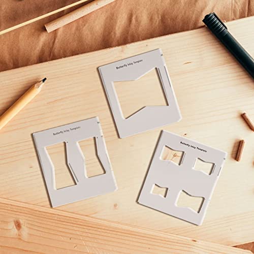 Butterfly Inlay Template Kit, 3Pcs Butterfly Inlay Template Router and Decorative Templates, Butterfly Bowtie Decorative Inlay Templates Router for