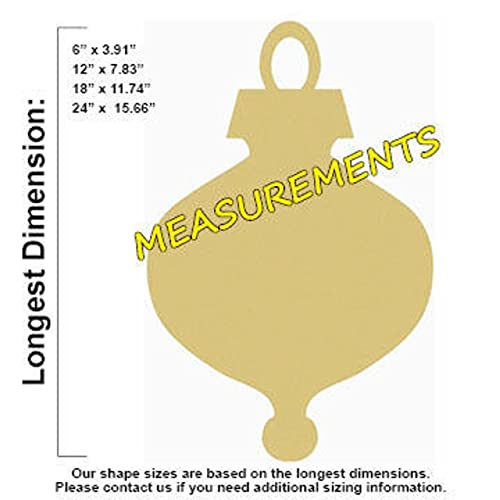 Christmas Ornament 2 Unfinished Cutout, Wooden Shape, Paintable MDF Build-A-Cross