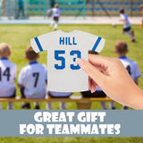 Attatoy Sports Kids’ Wooden Craft Kit (Party-Pack); Sport Jersey Decorating Art Painting Set w/ 25 Sports Shirt Cutouts Attatoy