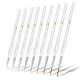 Mr. Pen- Detail Paint Brushes Set, 9 pcs, White, Miniature Paint Brushes, Thin Paint Brushes, Model Paint Brushes, Fine Tip Paint Brush, Face Paint Mr. Pen