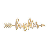 Laughter Right Arrow Wood Sign Home Decor Wall Art Hanging Rustic Unfinished 12" x 4" Woodums
