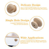 LifCratms 8PCS Wood Unfinished Drawer Knobs, 1 Inch Mushroom Shape Wooden Cabinet Furniture Knobs Pulls Handles for Home Office Wardrobe Dresser LifCratms