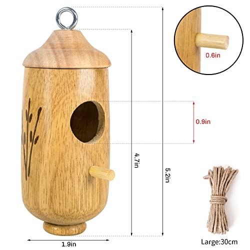 Humming Bird Houses for Outside Hanging Wooden Hummingbird Nest for Garden 3Pack LOTKEY