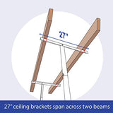 SafeRacks Overhead Garage Storage Rack - Heavy Duty Racks for Garage with 250 lb Capacity, Easy Garage Shelving, Adjustable Storage Rack, Ceiling SafeRacks