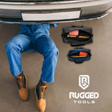 Rugged Tools Tool Bag Combo - Includes 1 Small & 1 Medium Toolbag - Organizer Tote Bags for Electrician, Plumbing, Gardening, HVAC & More Rugged Tools