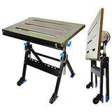Olympia Tools Adjustable Welding Table with Wheels Portable Steel Stand Workbench 30 in. x 20 in. Olympia Tools