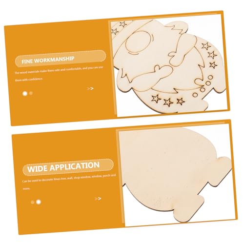 VOSAREA 40pcs Dwarf Wood Chips Wood Gnome Hanging Ornament Unfinished Wooden Gnomes Unfinished Wood Gnome Xmas Wood Cutouts Unfinished Wood Cutouts VOSAREA