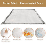 Heat Press Pillow Bundle - 8 Pack Including 4 Size Silver Heat Pressing Transfer Pillows, 2 Teflon Paper Sheets, 2 Rolls Heat Resistant Tape for Heat VCHOMY