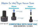 Universal Vacuum Hose Adapter Kit Reducer Attachment Set Converter from 1 1/2 inch to 1 1/4 inch from 1 3/8 inch to 1 1/4 inch Dust Hose Port Adapter VACEXT