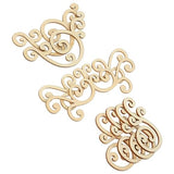 Yardwe Decorative Wood Chips 16pcs Wooden Leaves Cutout Unfinished Wood Leaf Slices Hollow Out Blank Chips DIY Crafts Pieces Art Embellishment for Yardwe