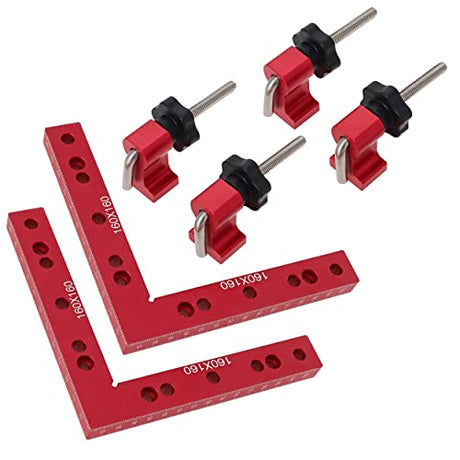 Deadwood Crafted Tools 90 Degree Right Angle Clamp Set - 6.3 x 6.3in Square Corner Clamps for Woodworking Cabinent Drawer Door Making Deadwood Crafted Tools