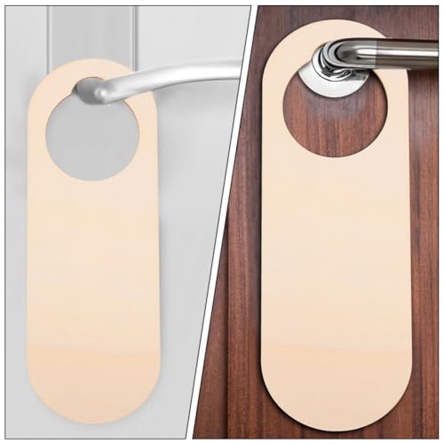 VOSAREA 20pcs Unfinished Wood Door Knob Hangers Blank Door Knob Signs Hanging Direction Signs for DIY Craft Home Hotel Office Decoration VOSAREA