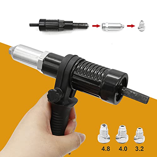 Vkinman Pop Rivet Gun Tool Rivet Drill Attachment Power Drill Tool Kit Cordless Rivet Gun Vkinman