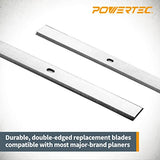 POWERTEC 12-1/2 Inch Planer Blades for Craftsman 21758, CMEW320, Delta TP305, Grizzly G0663, Wen 6550, Porter Cable PC305TP, POWERTEC PL1252 Planer, POWERTEC