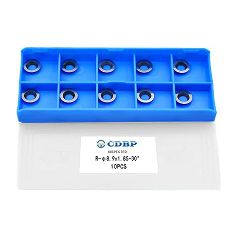 CDBP 8.9mm(1/3 inch) Round Carbide Inserts for Woodturning, R8.9×1.85mm Indexable Carbide Cutter fits for DIY Woodworking Lathe Wood Turning Finisher CDBP