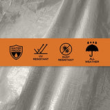 12x20 Ultra Heavy Duty Tarp, Extra Thick 16 Mil, UV Resistant, Grommets Every 18 Inches - Waterproof Plastic Poly Tarpaulin - (Reversible, Silver and KING-A-MA-JIGS