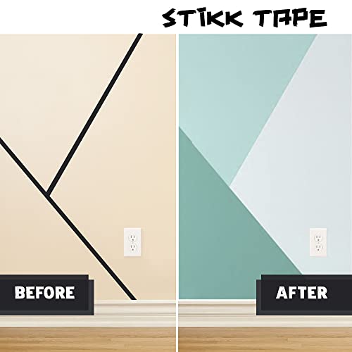 STIKK Painters Tape - 1pk Black Painter Tape - 2 inch x 60 Yards - Paint Tape for Painting, Edges, Trim, Ceilings - Masking Tape for DIY Paint STIKK