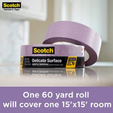 Scotch Delicate Surfaces Painters Tape, 1.88 in x 60 yd, Damage-Free Painting Prep, Protect Delicate Surfaces, UV & Sunlight Resistant, Solvent-Free Scotch