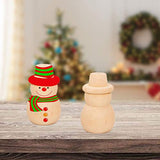 SEWACC 20 Pcs Unfinished Wood Christmas Tree Snowman Blank Wooden Peg Dolls Christmas Decor Christmas Ornaments for Arts and Crafts Projects SEWACC