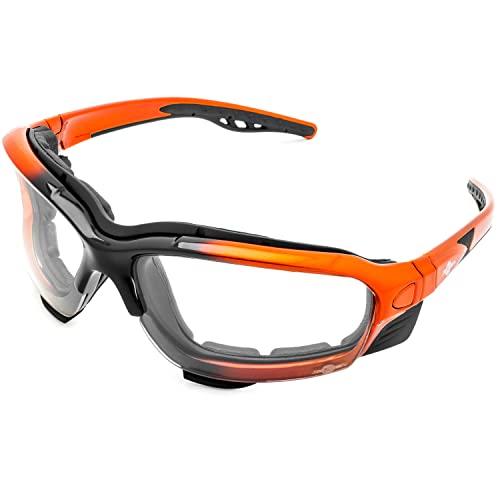 ToolFreak Recka Safety Glasses - Clear Lens - Versatile Hybrid Goggles and Glasses - ANSI Z87.1 Impact Rated, U6 Protection, Removable Legs, - WoodArtSupply