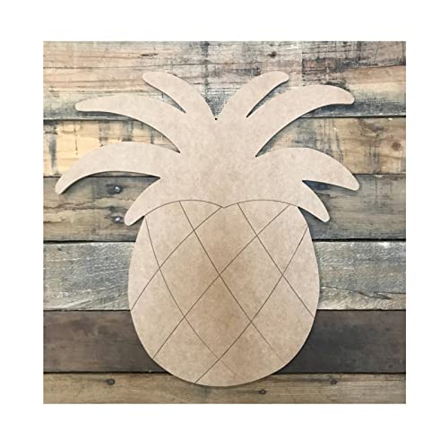 Pineapple Beach Fruit Wood Craft,Unfinished Wooden Cutout Art,DIY Wood Sign, Inspirational Farmhouse Wall Plaque,Rustic Home Decor for Bedroom Living Arupkeer
