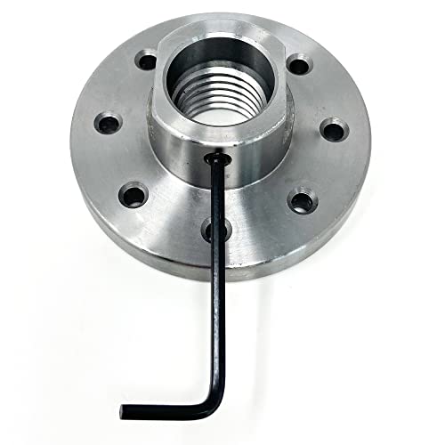 3" HD Steel Wood Lathe Face Plate, 1" x 8tpi Threaded, with Locking Set Screw RGWOOD