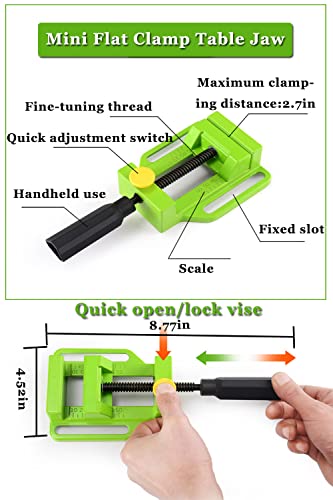 Vertical Drill Stand, Spindle Collar Diameter 38mm-43mm, Attachable to Electric Drills, 2.5 Inch Mivis with Vise, 90 Degree Adjustable Electric Drill - WoodArtSupply