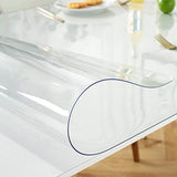 LovePads 1.5mm Thick 24 x 48 Inch Clear Table Cover Protector, Clear Table Protector, Plastic Table Cover, Dining Table Protector, Desk Protector Mat LovePads