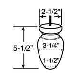 OUTWATER 5-1/2 in. H x 3-1/4 in. Dia Unfinished Solid Hardwood Bun Foot Leg for Furniture | Pack of 4 OUTWATER