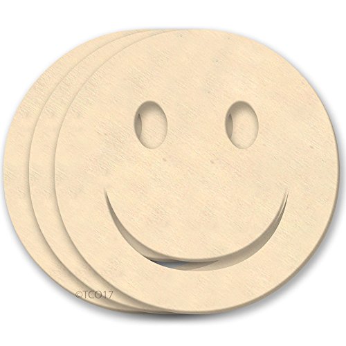 4-in Wooden Shape 1/8" Thick Shape (Flower) Unfinished Plywood Shape Flower Symbol, 3-Pack The Crafts Outlet