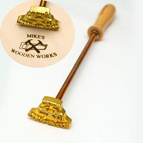 Personalised Brass Wood Branding Iron Stamp - Custom Leather Marking Tool Generic