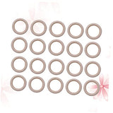 VOSAREA 20 Pcs Unfinished Wooden Rings Wood Craft Pendant Ring Unfinished Smooth Wooden Ring Wooden Rings for Macrame Wooden Circle Crib Toys Curtain VOSAREA