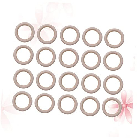 VOSAREA 20 Pcs Unfinished Wooden Rings Wood Craft Pendant Ring Unfinished Smooth Wooden Ring Wooden Rings for Macrame Wooden Circle Crib Toys Curtain VOSAREA