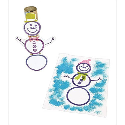 Colorations Snowman Stamper Kit, 15 Stamps, EVA Foam, Durable, Washable, Arts and Crafts, for Kids, Winter, Christmas, Holidays, Classroom, Craft - WoodArtSupply