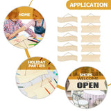 Kisangel 10pcs Hanging Decorative Plaque Unfinished Wood Sign Blank Wooden Plaque Wooden Slices Blank Hanging plaques Wood Decor Blank Wooden Signs Kisangel