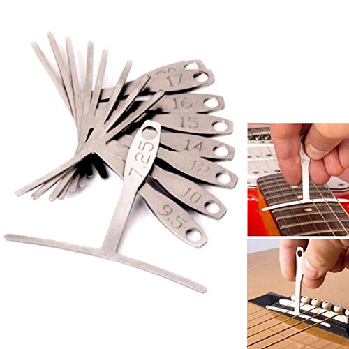 LGEGE UnderString Radius Gauge for Guitar and Bass Setup Bridge Saddle Adjustments Set of 9 Luthier Tools LGEGE