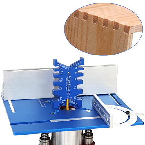 KETIPED High Precision Aluminum Dovetail Jig Metric and Imperial Tenon Caliper Card Gauge for Measuring Height Woodworking Saw Table Machine Gaps KETIPED