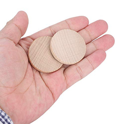 100Pcs Wood Circles for Crafts, Unfinished Wood Rounds Discs DIY Blank Wooden Discs for Decoration Maker Handmade Accessories(4CM)